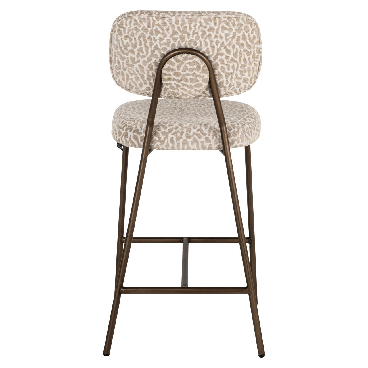 Counter stool Xenia beige leopard fire retardant (Set of 2)